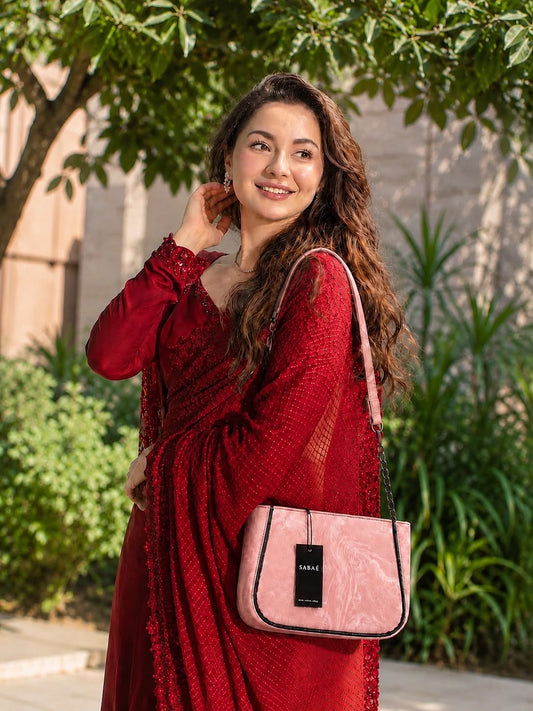 Sabaé Marble Charm Crossbody Bag – Baby Pink