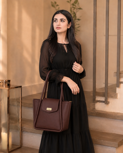 Sabaé Classic Tote Bag – Chocolate Brown