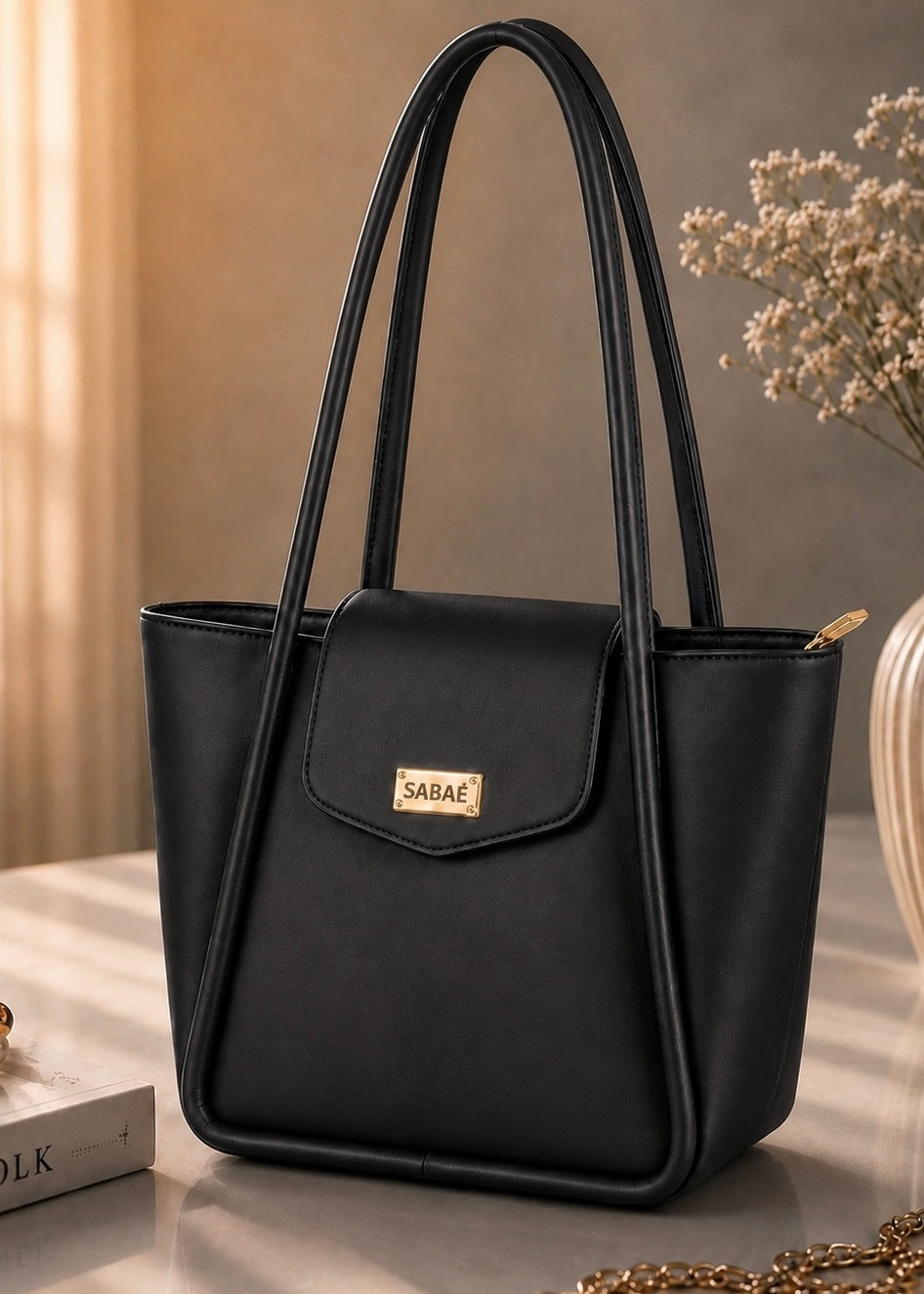 Sabaé Classic Tote Bag – Beige