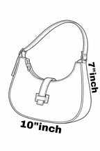 Chic Moon-Shaped Shoulder Bag with Adjustable Handles and Elegant Closure