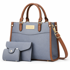 Elegant 3 Pcs Handbag Set for Women – Tote Bag with Shoulder Strap, Clutch & Wallet