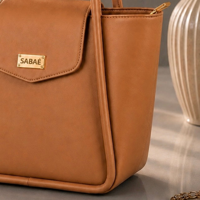 Sabaé Classic Tote Bag – Camel Brown