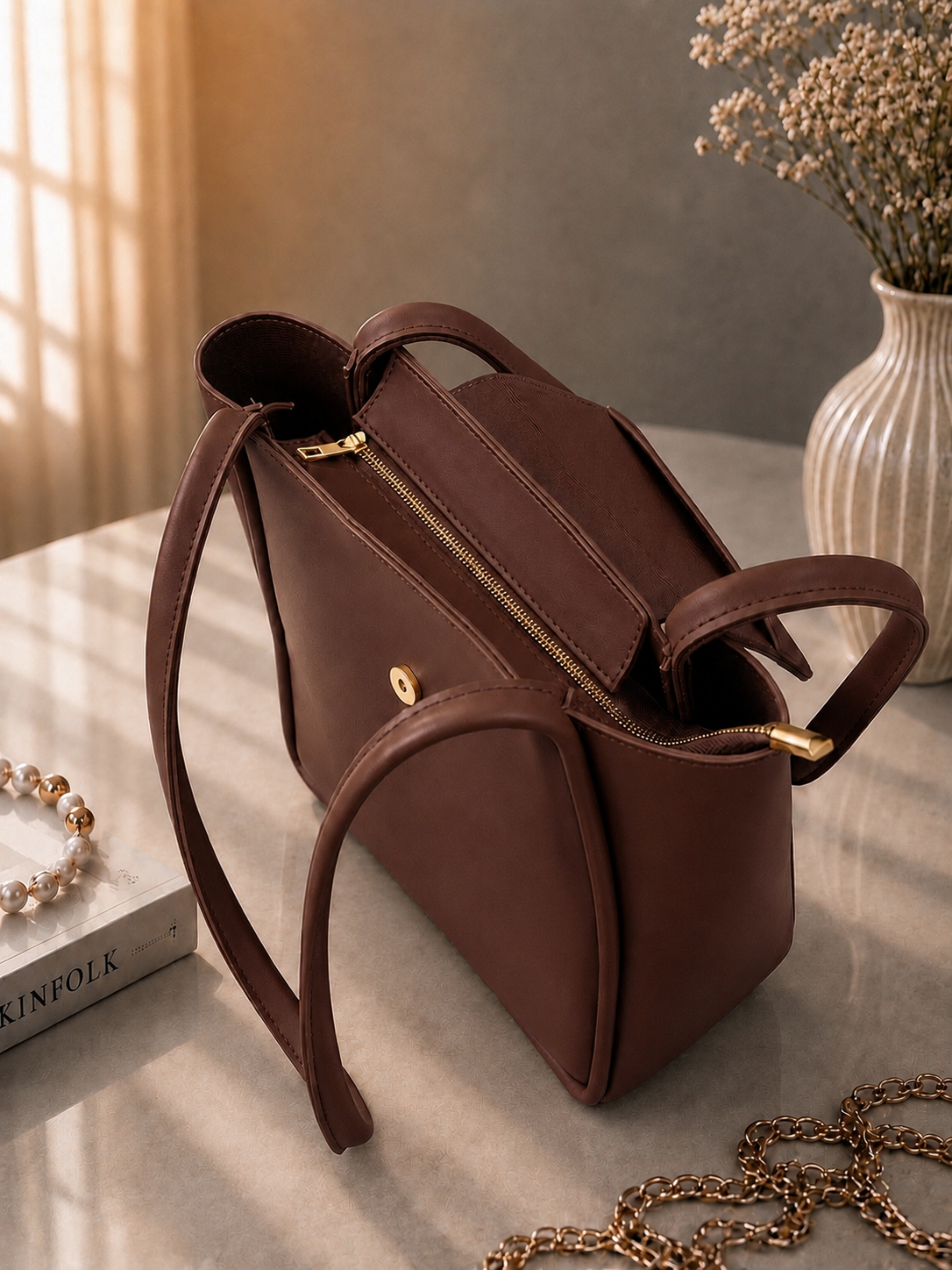 Sabaé Classic Tote Bag – Chocolate Brown