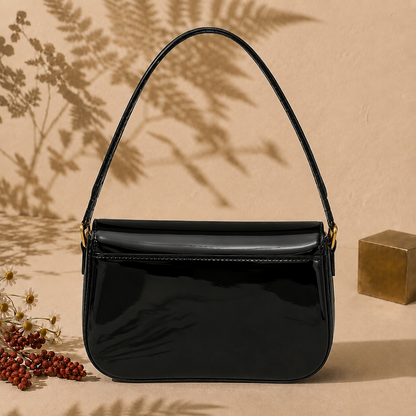 Cherry Charm Crossbody Bag – Black