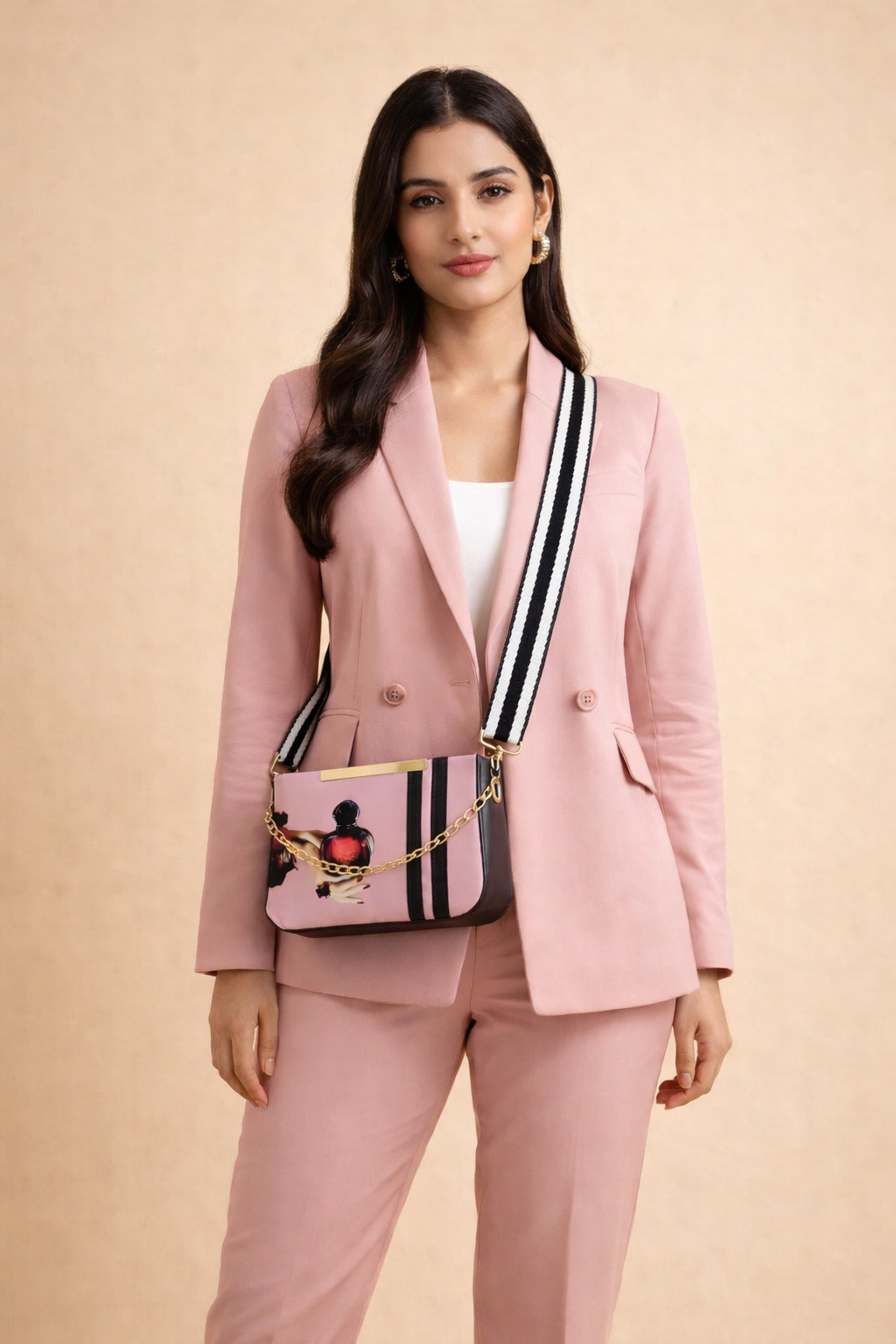 Poison Print Pink Trendy Canvas Bag