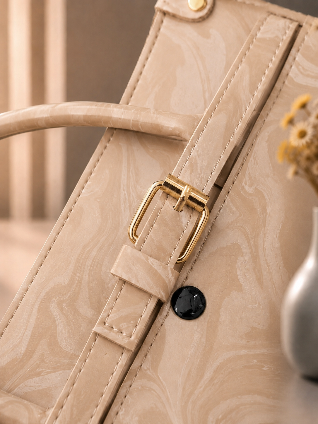 Sabaé Luxe Marble HandBag – Beige