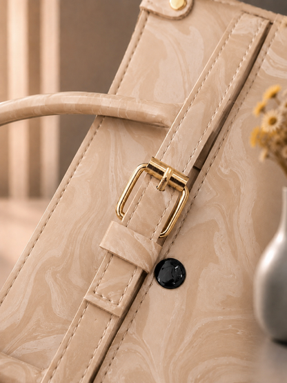 Sabaé Luxe Marble HandBag – Beige