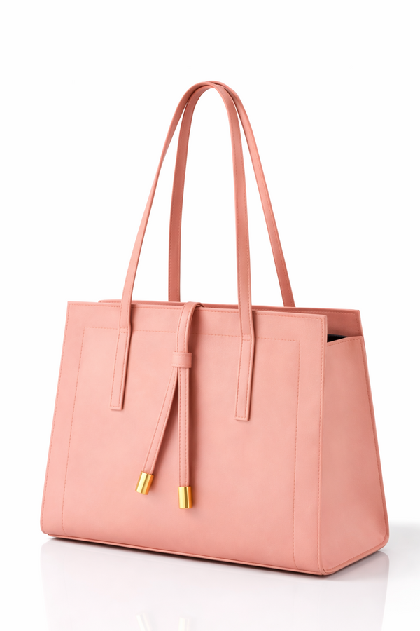Sleek and Stylish Tote Shoulder Bag with Drawstring Closure