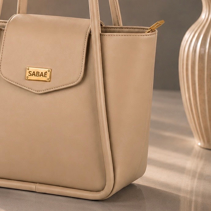 Sabaé Classic Tote Bag – Beige