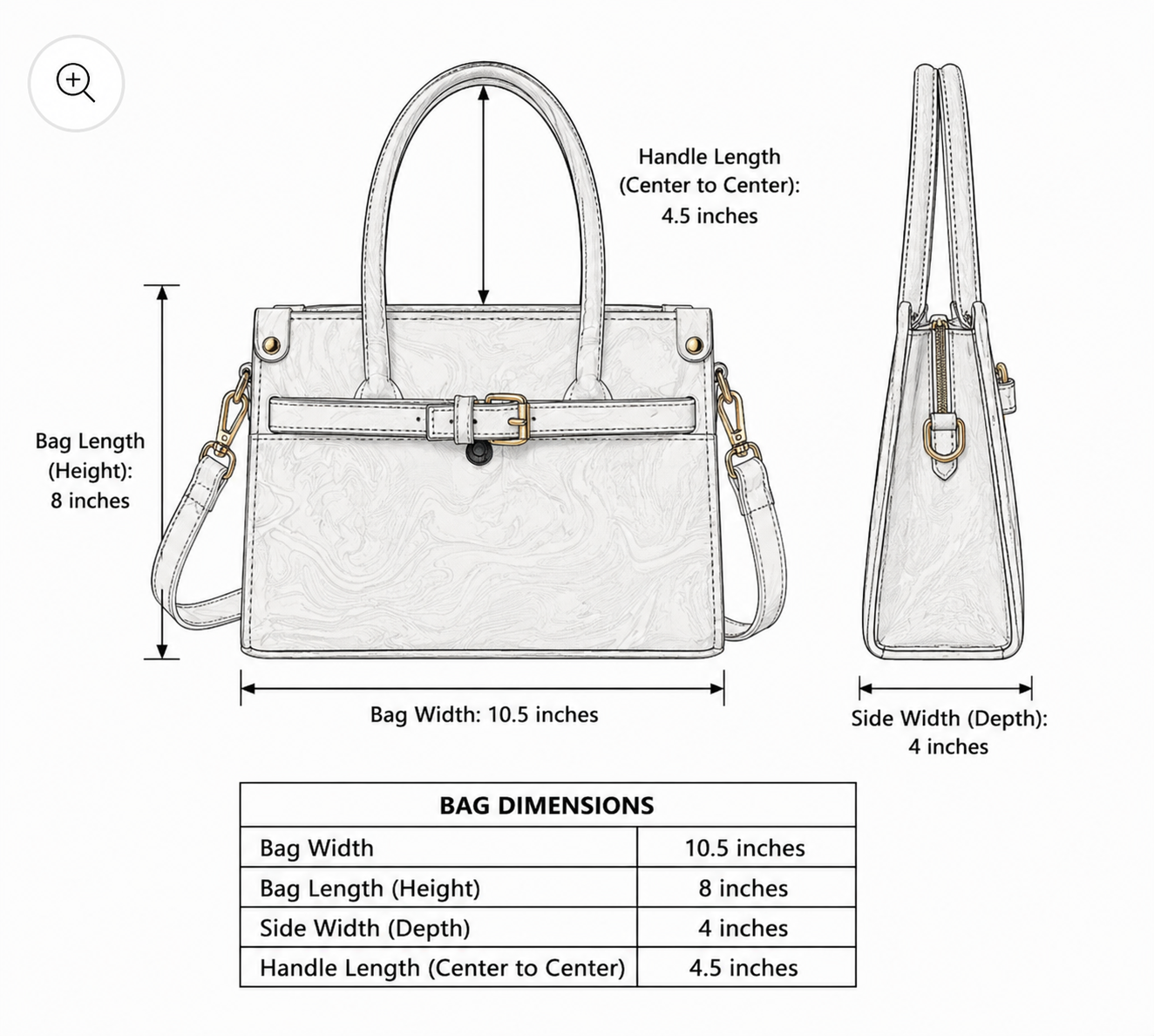 Sabaé Luxe Marble HandBag – Beige