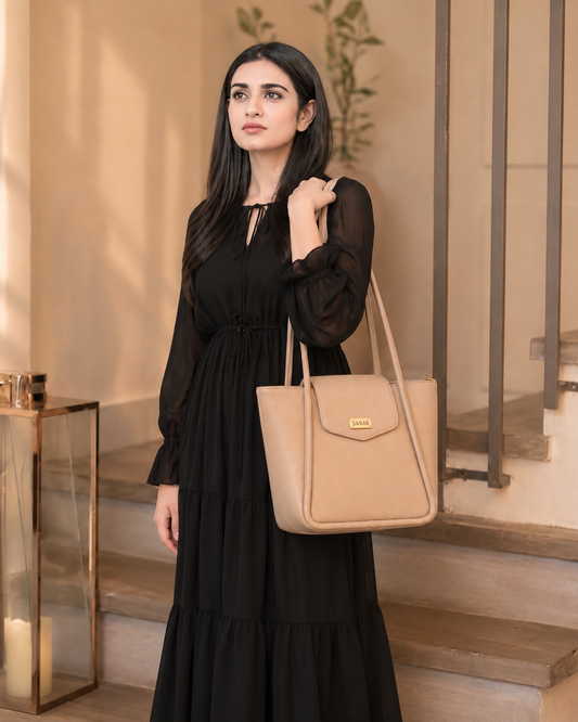 Sabaé Classic Tote Bag – Beige