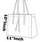 Sleek and Stylish Tote Shoulder Bag with Drawstring Closure