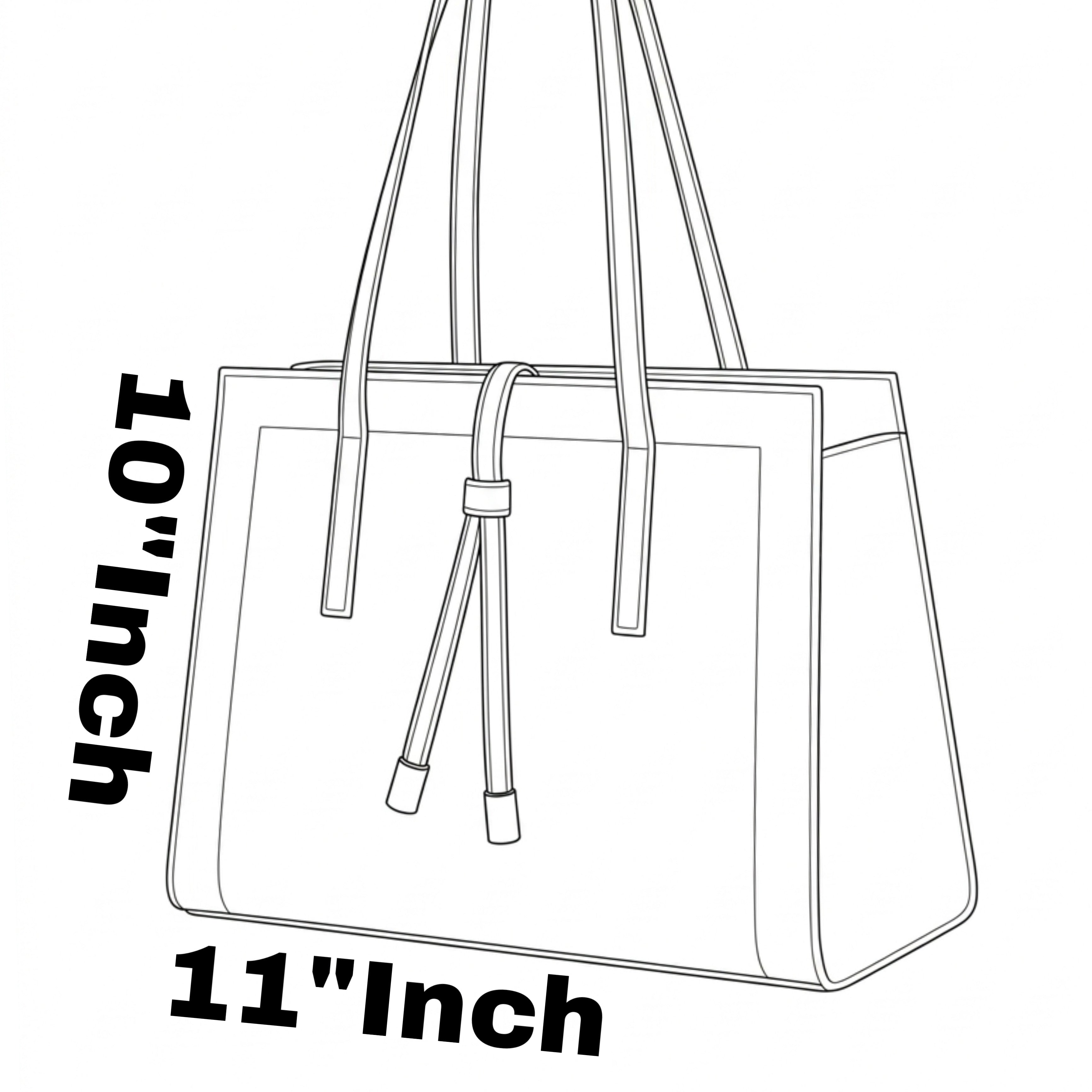 Sleek and Stylish Tote Shoulder Bag with Drawstring Closure