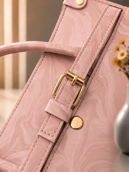 Sabaé Luxe Marble HandBag – Blush Pink