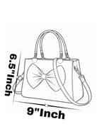 Elegant Silver Bow Handbag with Gold Accents – Perfect for Every Occasion