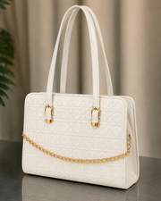 Majestic Chain Tote - Ivory Off-White