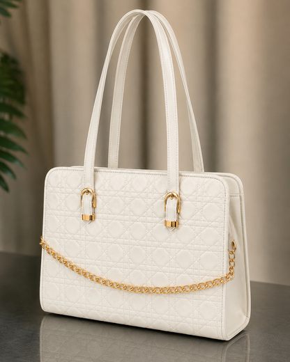 Majestic Chain Tote - Pink & Black