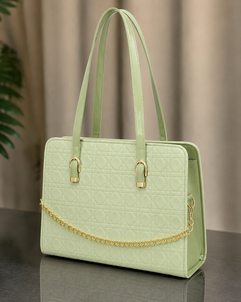 Majestic Chain Tote - Mint Green