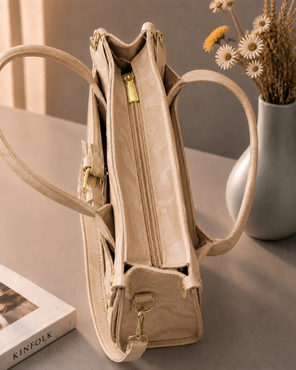 Sabaé Luxe Marble HandBag – Beige