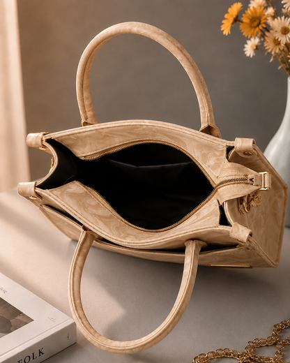 Sabaé Luxe Marble HandBag – Beige