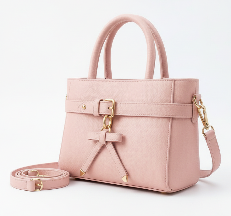 Elegant Bow-Accent Mini Tote Bag