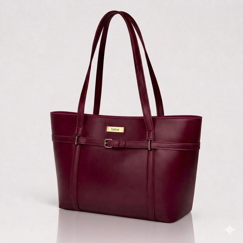 Allure Tote - Deep Maroon