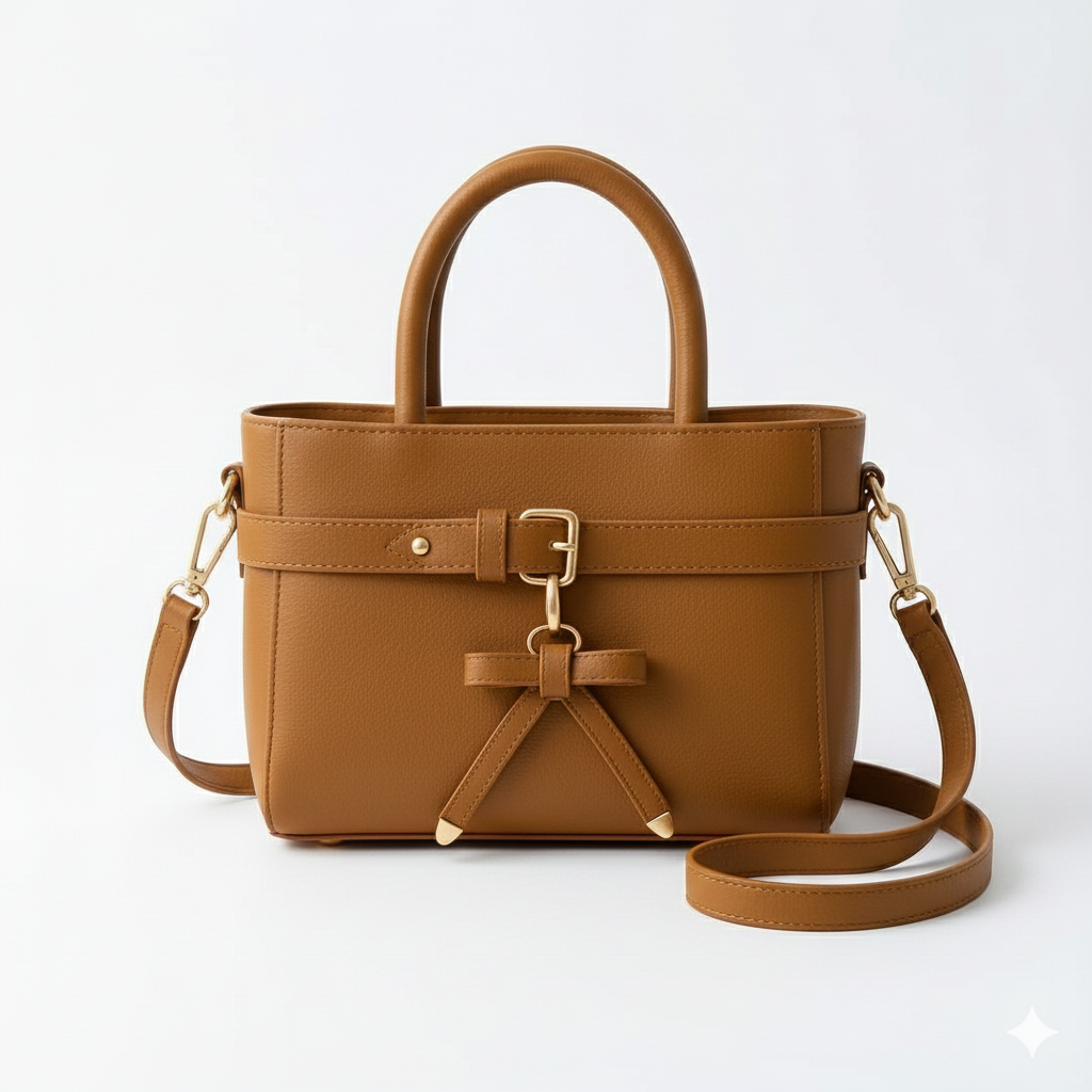 Elegant Bow-Accent Mini Tote Bag