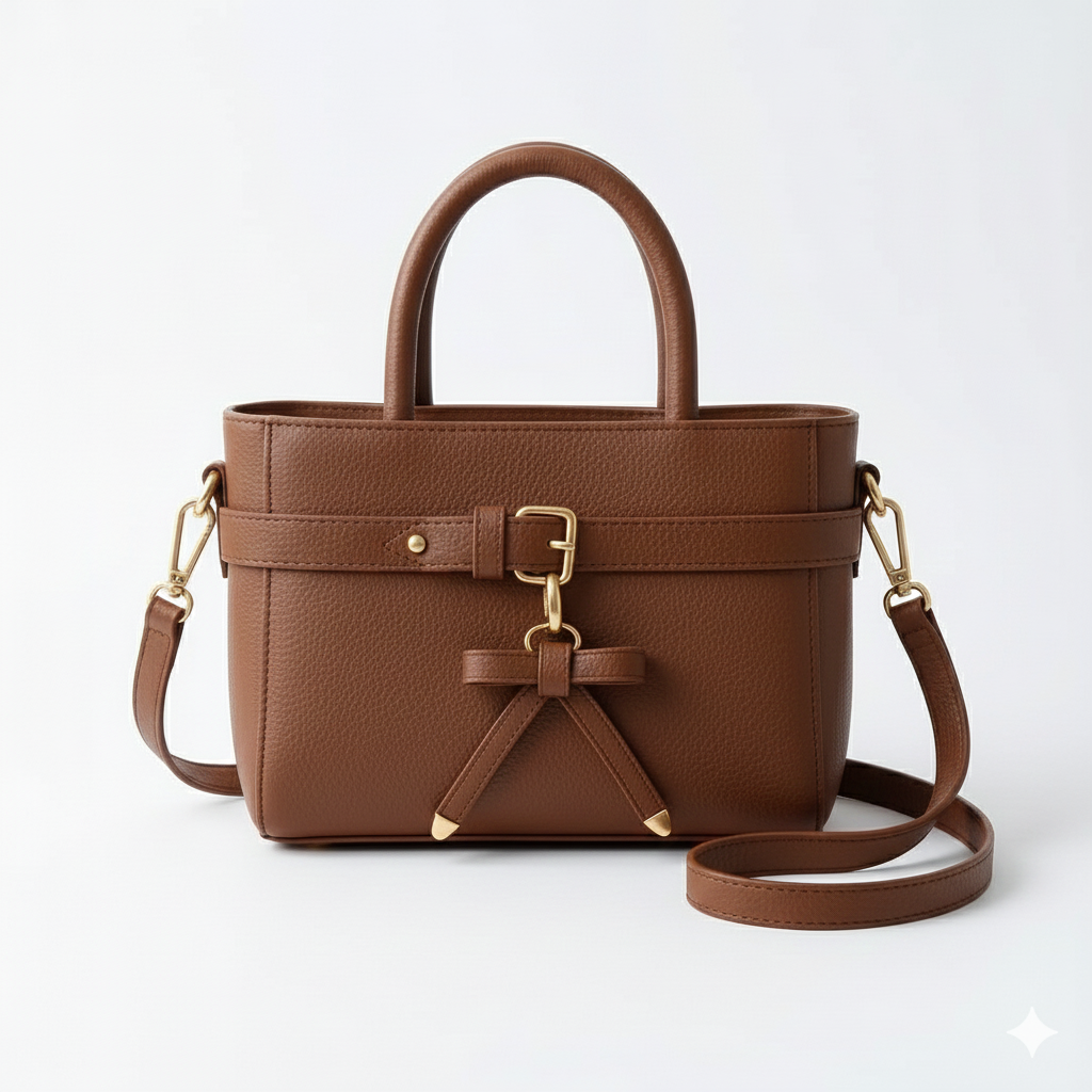 Elegant Bow-Accent Mini Tote Bag