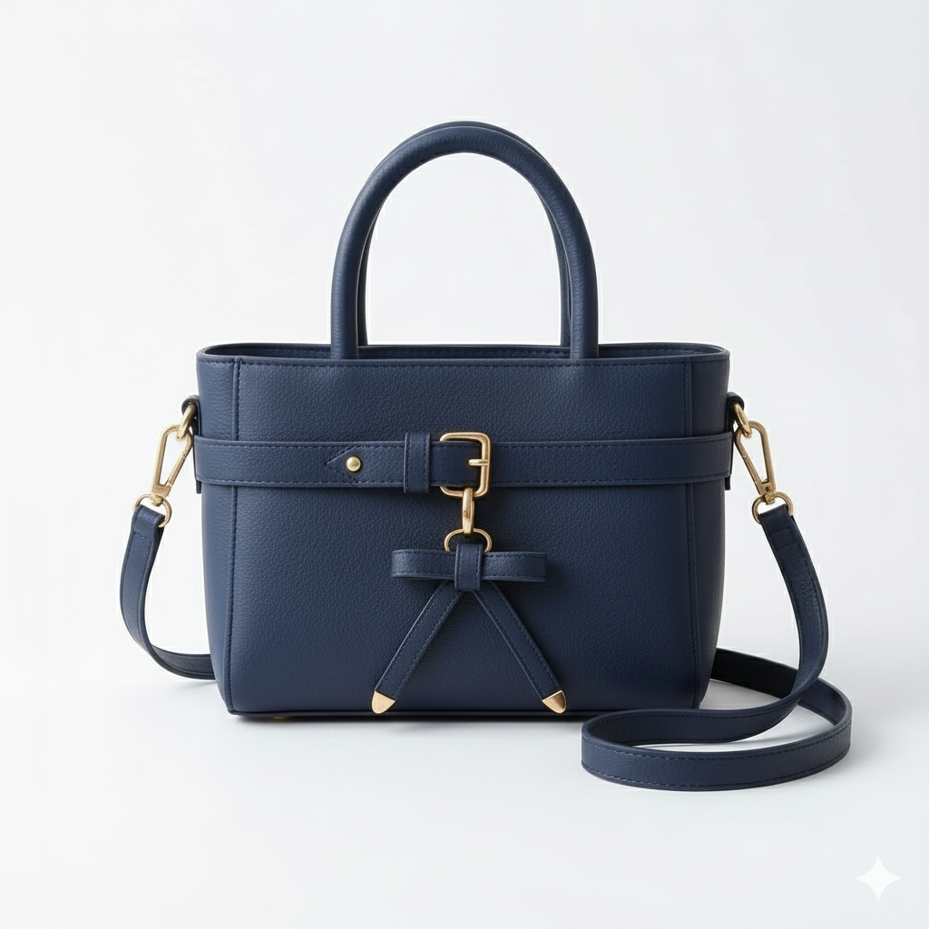 Elegant Bow-Accent Mini Tote Bag