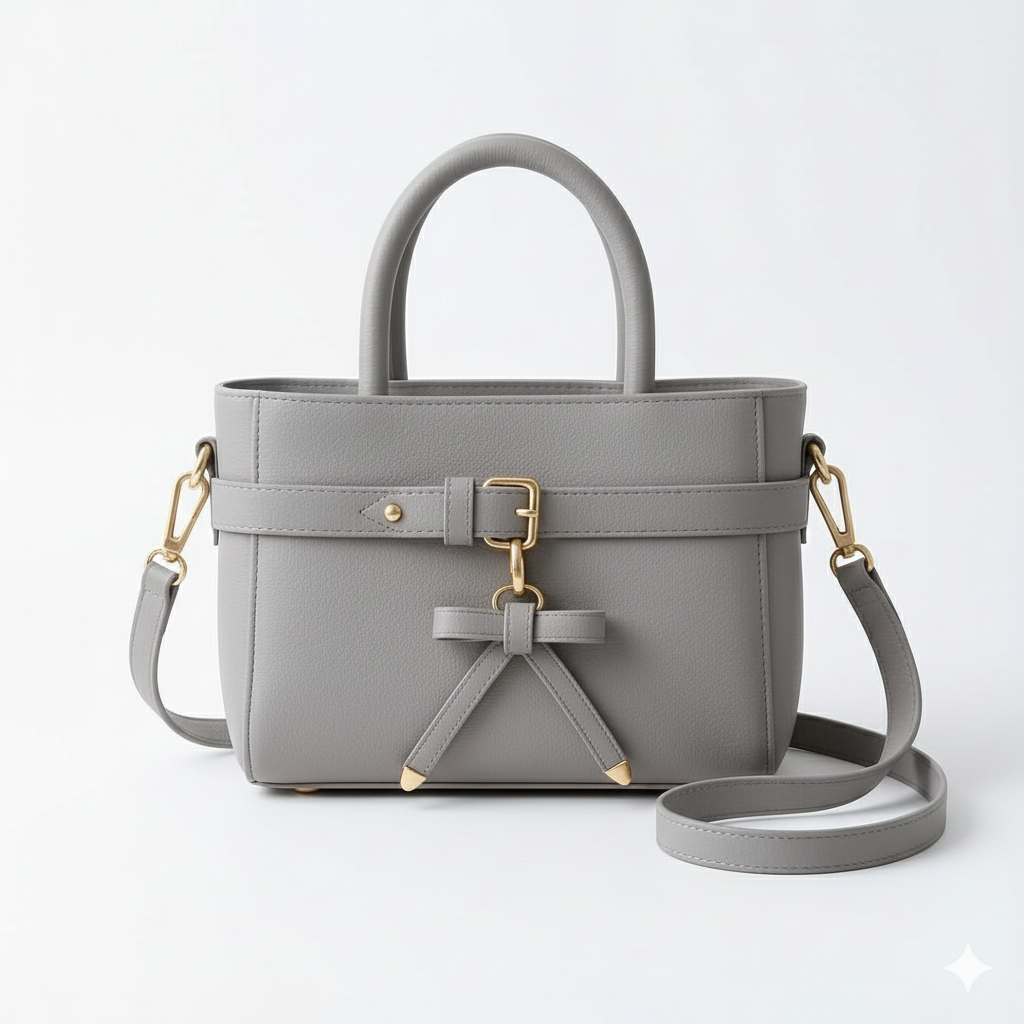 Elegant Bow-Accent Mini Tote Bag