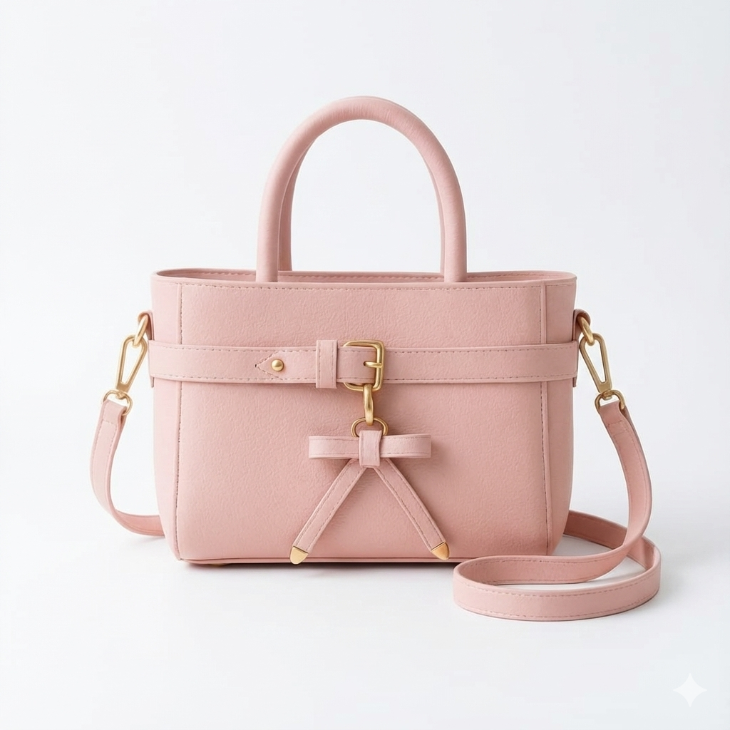 Elegant Bow-Accent Mini Tote Bag