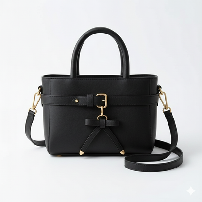 Elegant Bow-Accent Mini Tote Bag