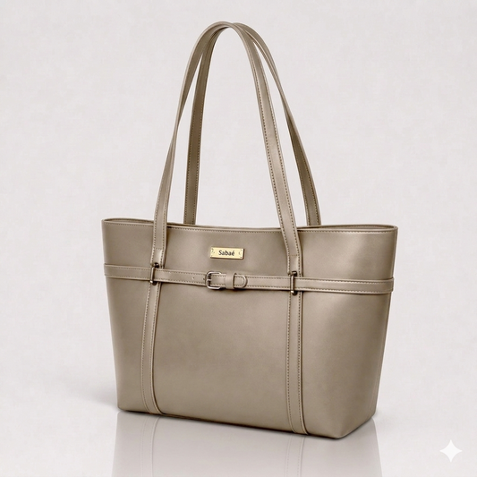 Allure Tote - Metallic Taupe