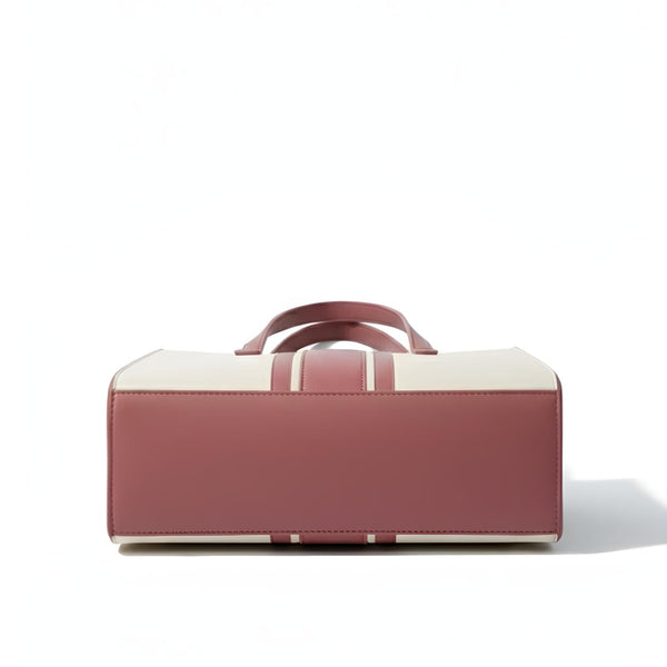 Structured Monochrome Stripe Tote Bag