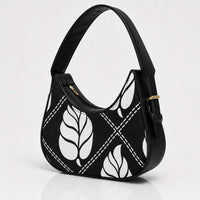 Luna Monochrome Leaf - Black & White Leaf Print