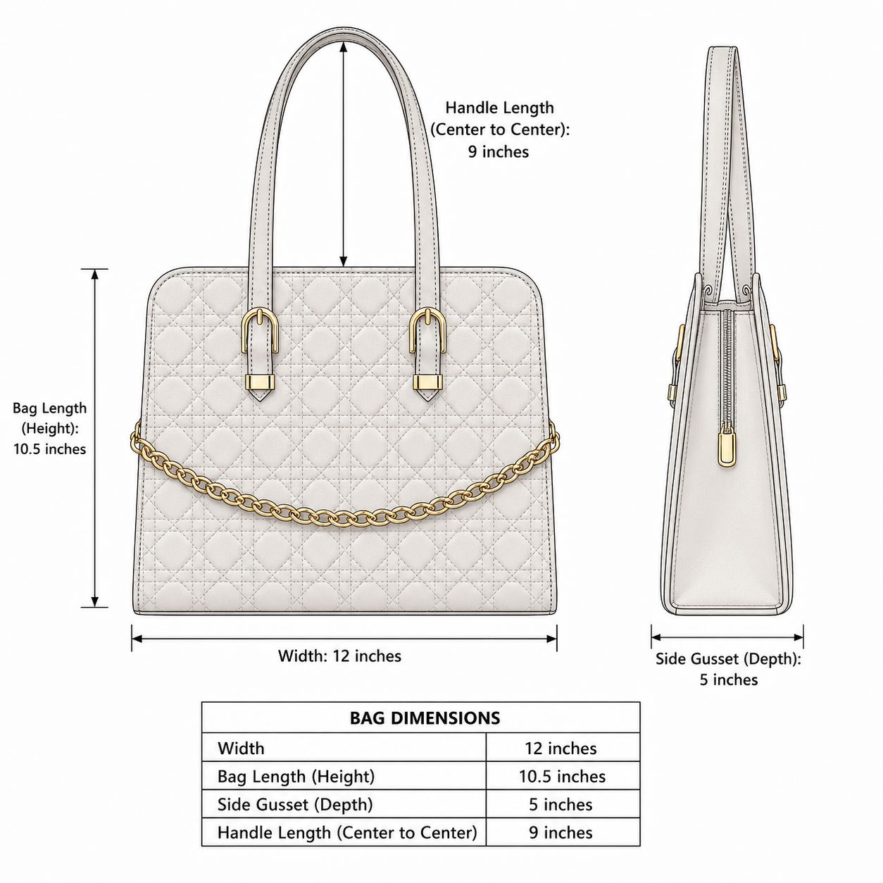 Majestic Chain Tote - Mustard Tan