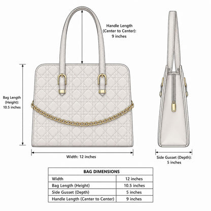 Majestic Chain Tote - Mustard Tan