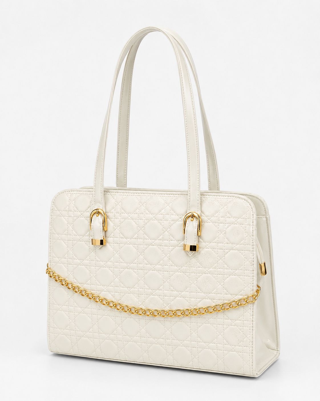 Majestic Chain Tote - Mustard Tan