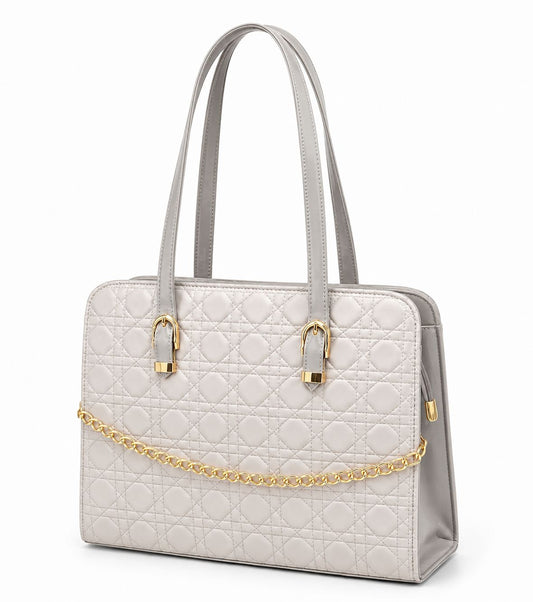 Majestic Chain Tote - Dove Grey