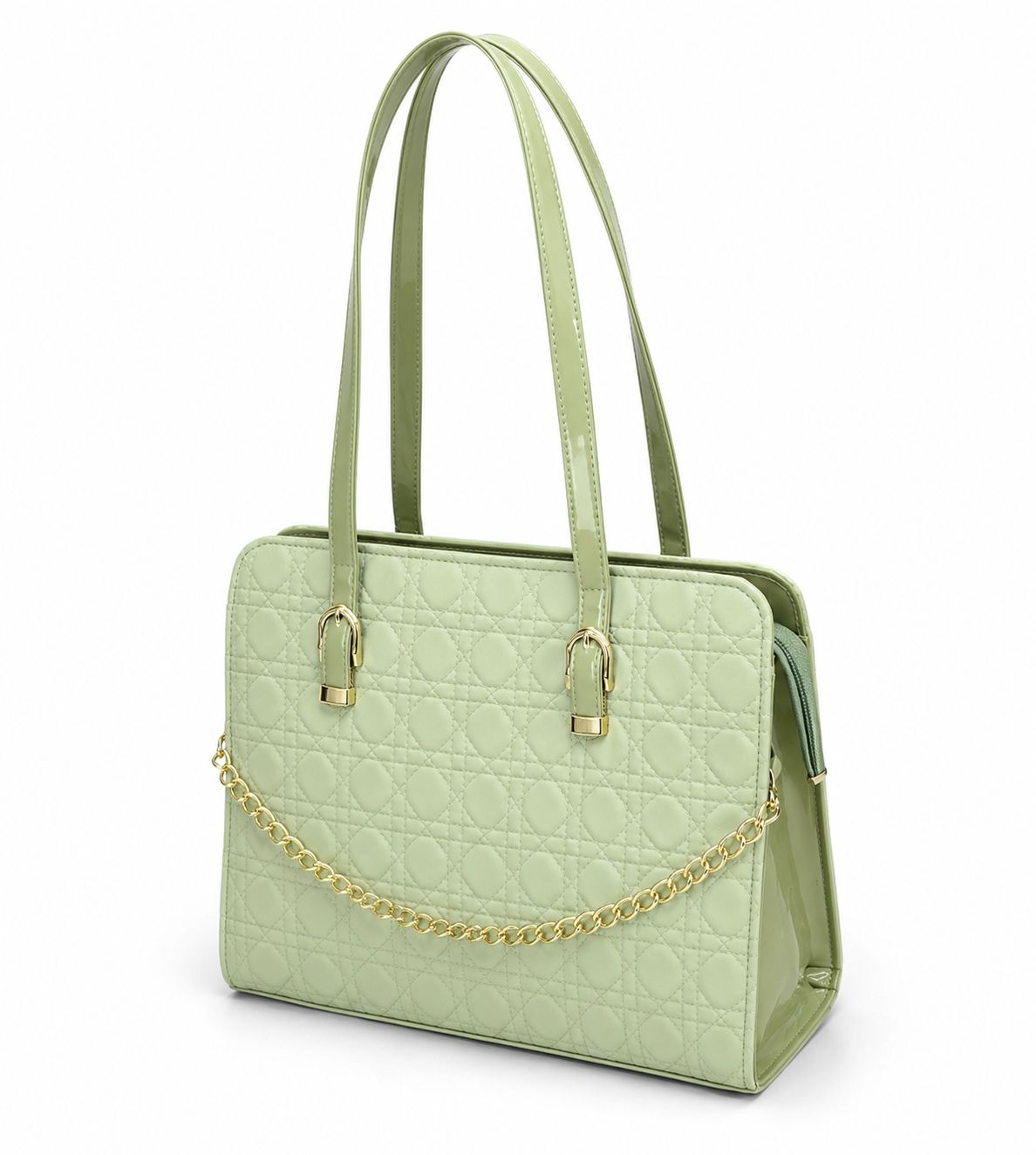 Majestic Chain Tote - Mustard Tan