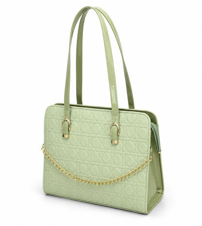 Majestic Chain Tote - Mustard Tan
