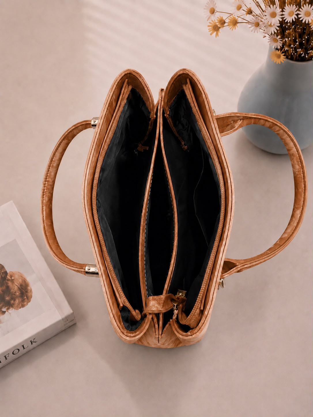 Sabaé Marble Grace Bag - Camel Brown