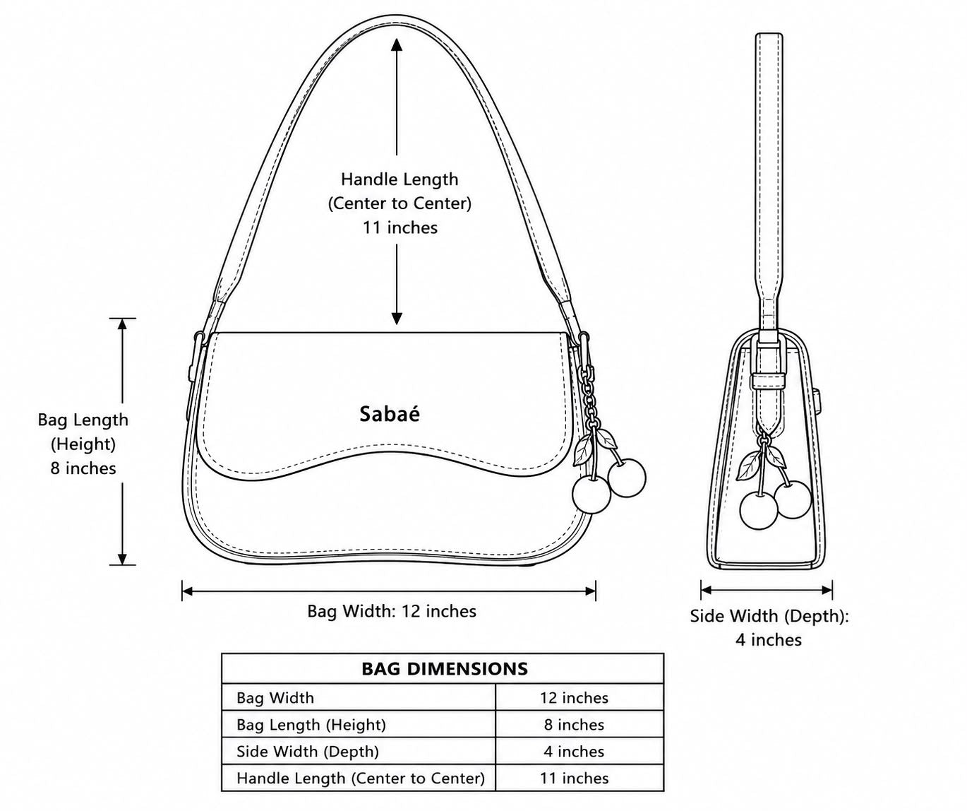 Cherry Charm Crossbody Bag – Check