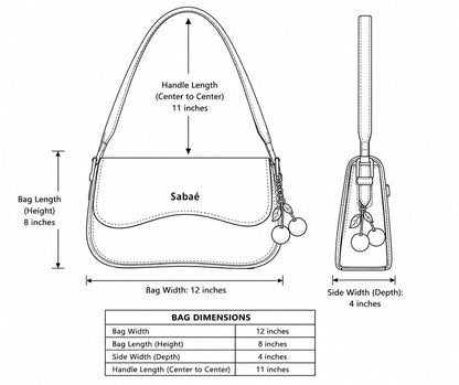 Cherry Charm Crossbody Bag – Check