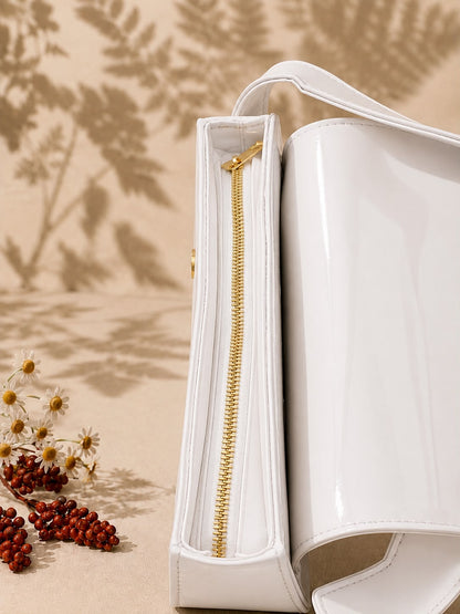 Cherry Charm Crossbody Bag – White