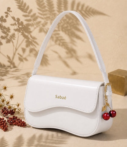 Cherry Charm Crossbody Bag – Maroon