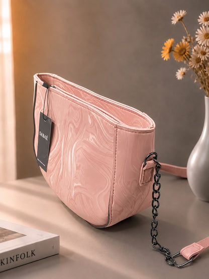 Sabaé Marble Charm Crossbody Bag – Baby Pink