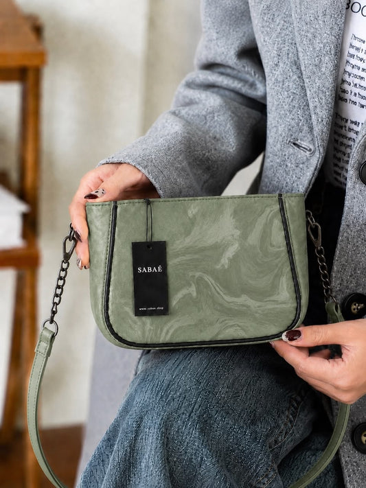 Sabaé Marble Charm Crossbody Bag – Sage Green
