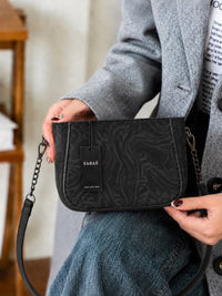 Sabaé Marble Charm Crossbody Bag – Black