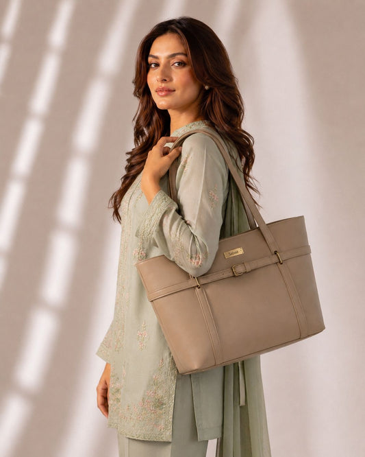 Allure Tote - Elegant Soft Beige